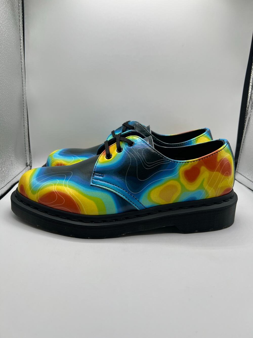 DR. MARTENS 1461 Genix Nappa Leather Oxford Shoes Heat Map PRINT size 7